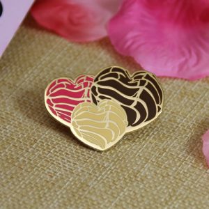 Different Heart-shaped Enamel Pins with Different Colors