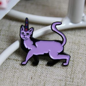 Purple Cat Lapel Pin