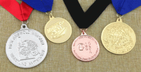 Custom Shiny & Sandblast Medals  