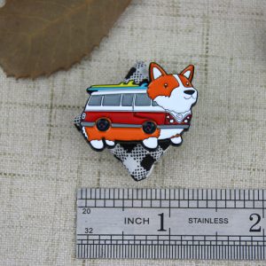 The Size of The Dog Bus Lapel Pin