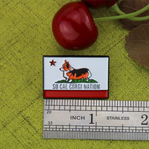 The Size of The Lovely Dog Lapel Pin