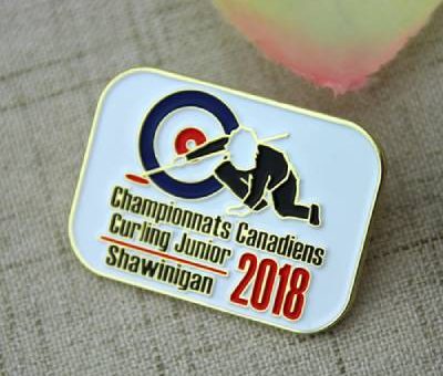 Curling Lapel Pin