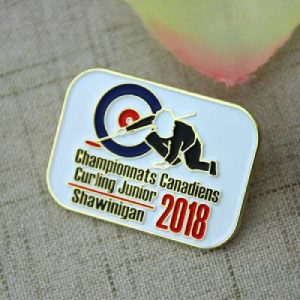 Curling Lapel Pin