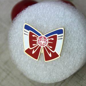 Red Bowknot Lapel Pin