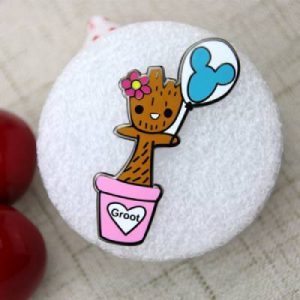 Wooden Child Lapel Pin