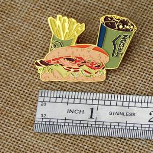 The Size of Fast Food Lapel Pin