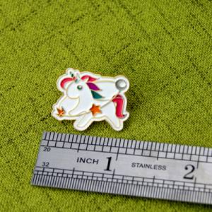 The Size of Unicorn Lapel Pin