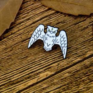 White OWL Lapel Pin