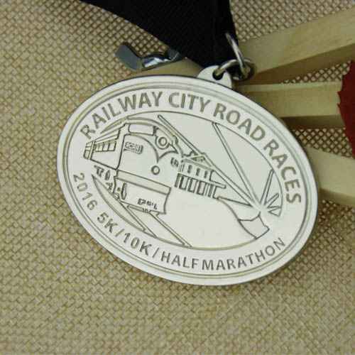 custom medal for railway station race