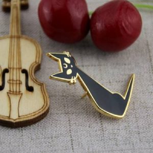 Custom Black Cat Lapel Pin