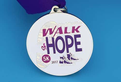 Walk of Hope 5K Custom medals_GS-JJ.com