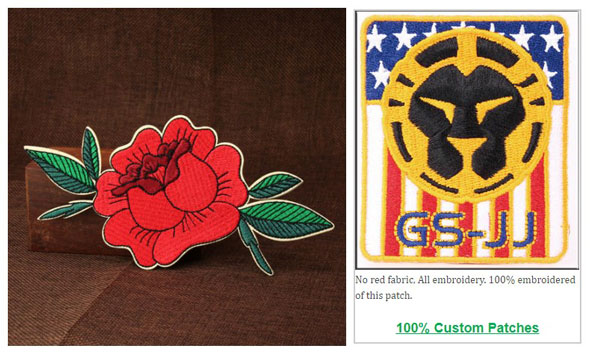 100% Embroidered Patches