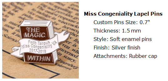 Miss Congeniality Lapel Pins