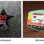 Offset printed pins VS soft enamel pins