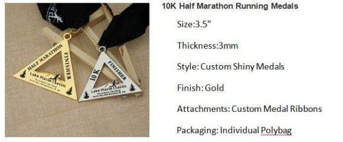 0K Half Marathon Running Medals