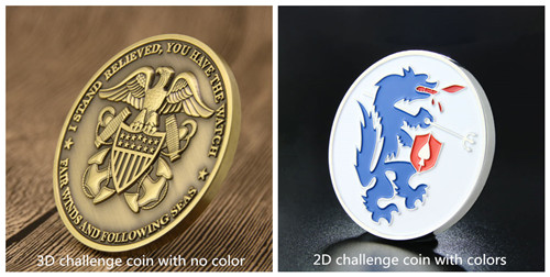 2D and 3D challenge coins__color fill