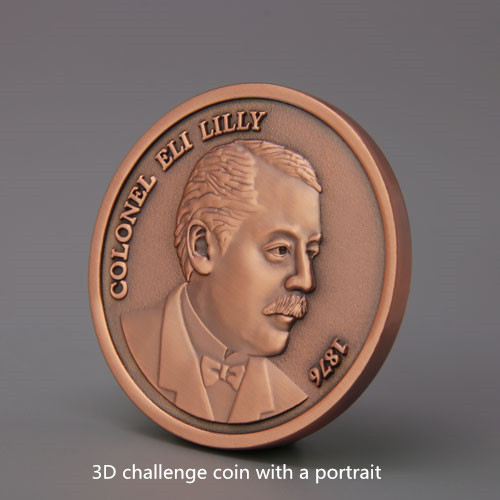 Colonel Eli Lilly Personalized Coins_portrait