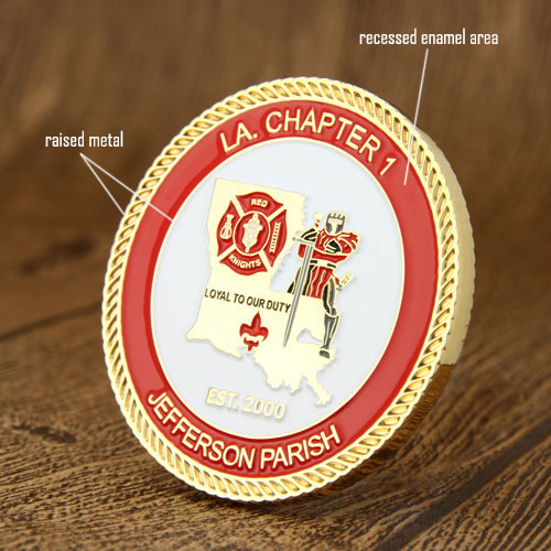 Firefighters Custom Enamel Challenge Coins