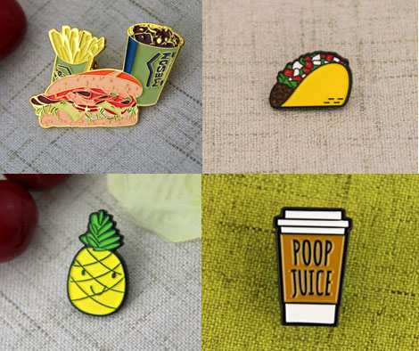 food lapel pins