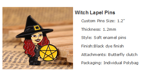 witch lapel pins