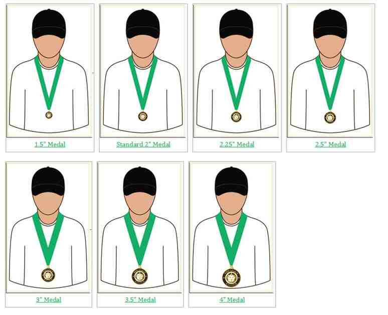 Medal Sizes