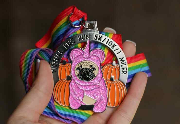 Virtual Pug Run Medals Pugicorns