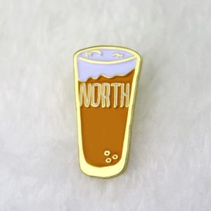 Iced coffee cup lapel pins