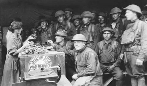 The popularity of donuts owes to the First World War