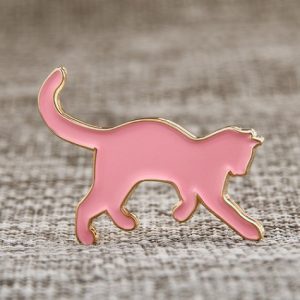 Pink Cat Custom Enamel Pins