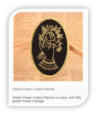 Metallic gold custom patches