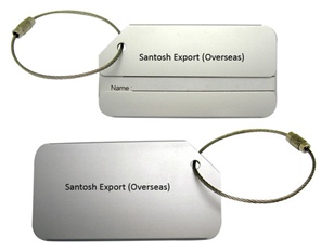 Metal luggage tag