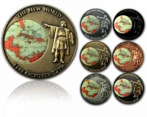 Columbus Day challenge coins