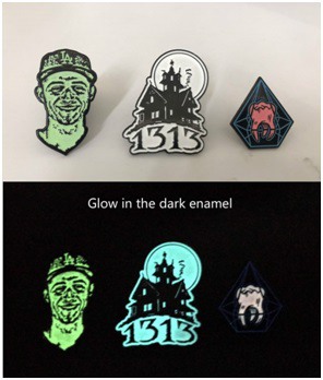 glow in the dark enamel for custom pins