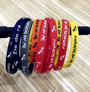 Custom silicone wristbands used for trendy accessories