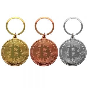 Bitcoin coin keychain