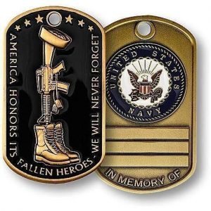 Navy coin Dog tag
