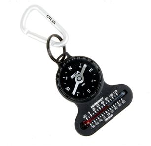 Compass + Thermometer Keychain