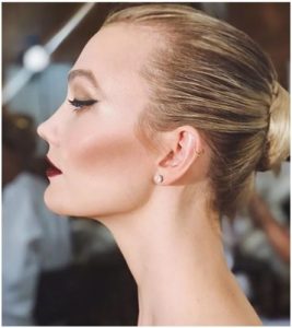 Karlie Kloss with ear studs