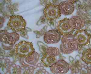 Fancy Dress Making Machine Embroidery Fabric With