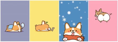 corgis cartoon