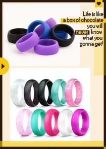 Rings are made of soft silicone material