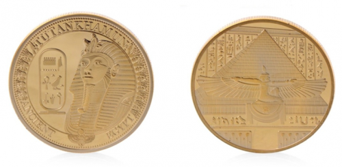 Golden Tutankhamun Commemorative Challenge Coins