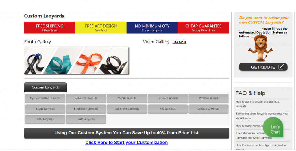 system to order good lanyards