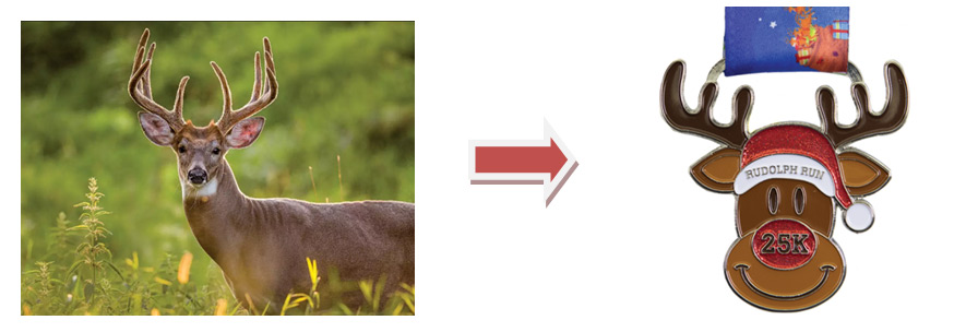 Running-Medals-with-Deer