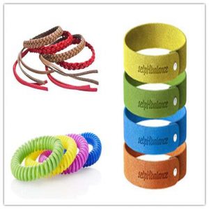 Different types of mosquito repellent wristbands