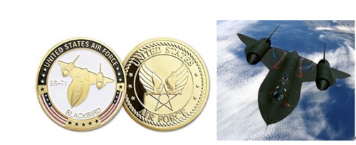 SR-71 Blackbird Air Force Challenge Coins