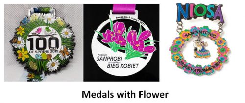 fiesta medals with flowers