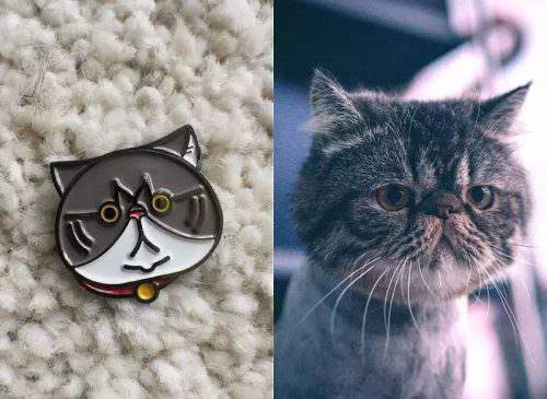 Cat And Cat Pins