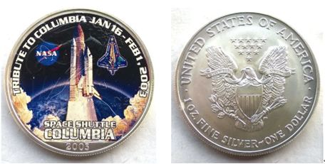 Space Shuttle Columbia Challenge Coins