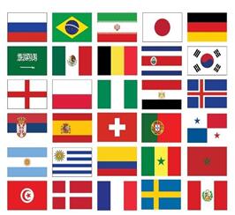 Different Countries Flag Sticker Sheet